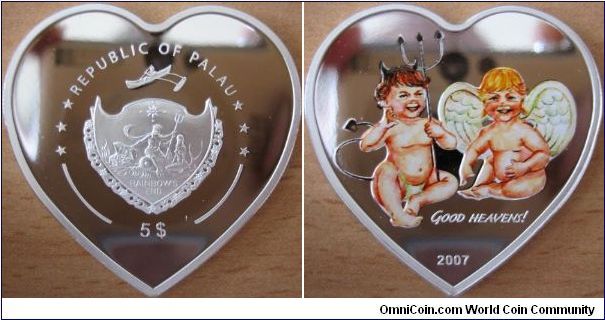 5 Dollars - Angel and demon - 25 g Ag 925 - mintage 2,500
