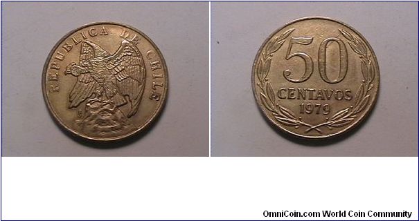 REPUBLICA DE CHILE
50 CENTAVOS
alum bronze