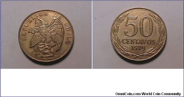 REPUBLICA DE CHILE
50 CENTAVOS
alum bronze