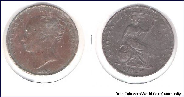 UNITED KINGDOM
1853
NO MONATARY AMOUNT ON THE COIN SO IS IT A MEDAL