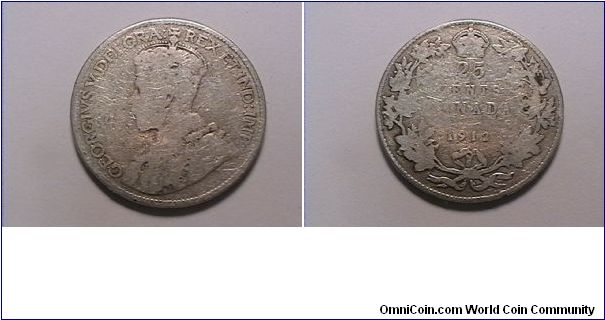 GEORGIVS V DEI GRA REX ET IND IMP 
25 CENTS
CANANDA
0.925 silver