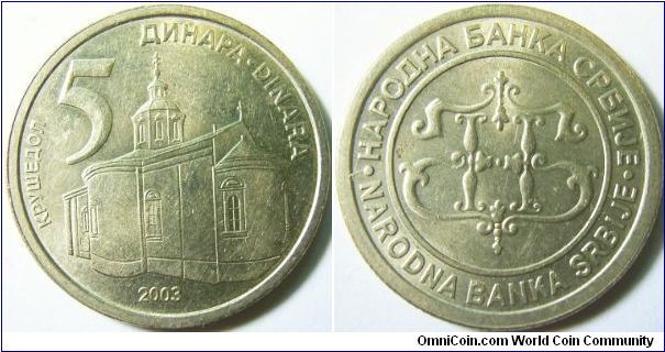 Serbia 2003 5 dinars.