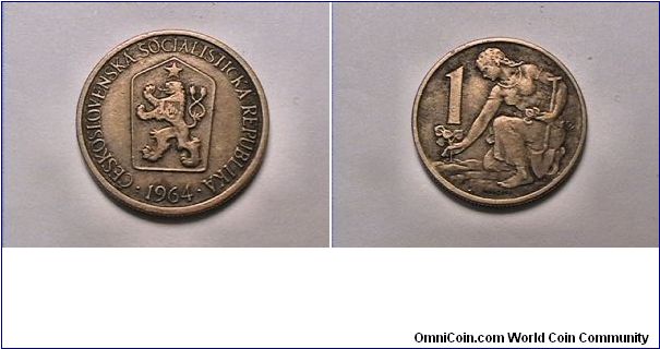 CESKOSLOVENSKASOCIALISTICKA REPUBLIKA
1 KORUNA
alum bronze