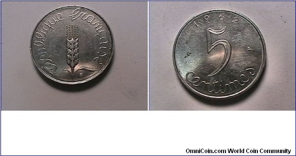 REPUBLIQUE FRANCAISE
5 CENTIMES
chrome steel