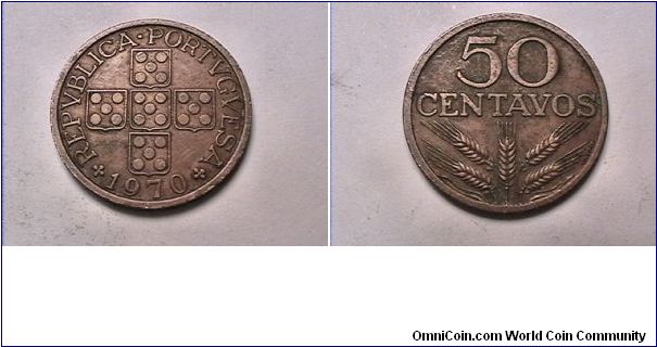 REPVBLICA PORTVGVESA
50 CENTAVOS
bronze