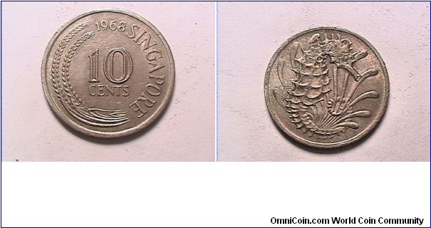 SINGAPORE
10 CENTS
copper nickel