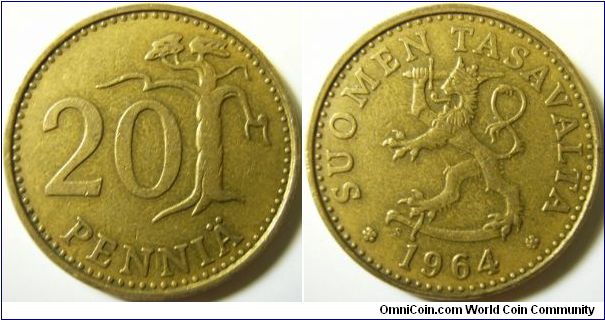 Finland 1964 20 pennia.