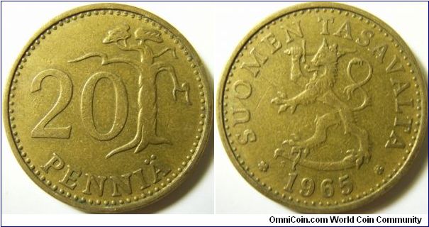 Finland 1965 20 pennia.