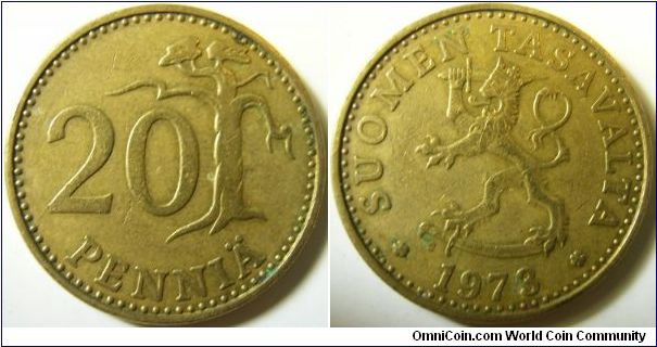 Finland 1973 20 pennia.