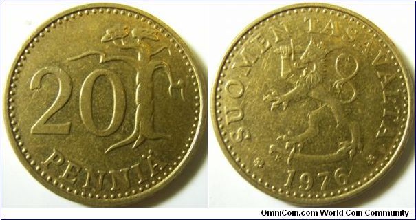 Finland 1976 20 pennia.