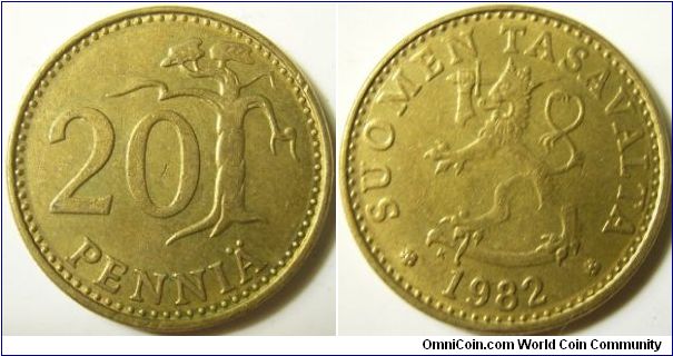 Finland 1982 20 pennia.