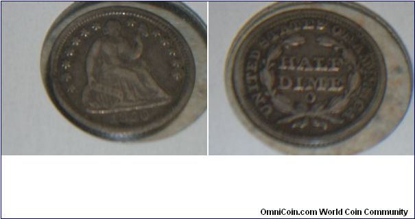 1850 o Half Dime
