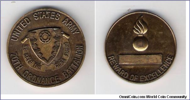 USA-MILITARY CHALLANGE COIN

70TH ORDANANCE BATTALION