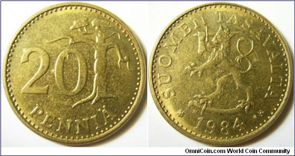 Finland 1984 20 pennia.