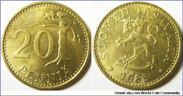 Finland 1985 20 pennia.