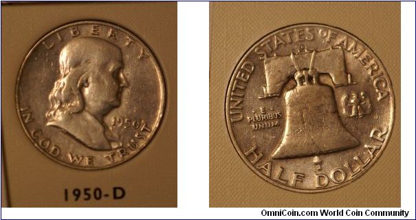 Franklin Half Dollar D Mint Mark