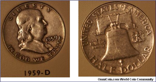 Franklin Half Dollar D Mint Mark
