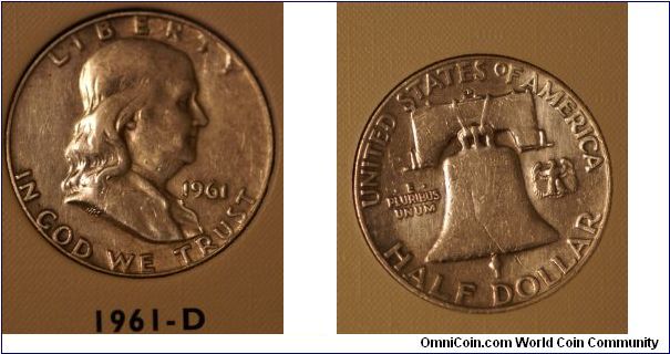 Franklin Half Dollar D Mint Mark
