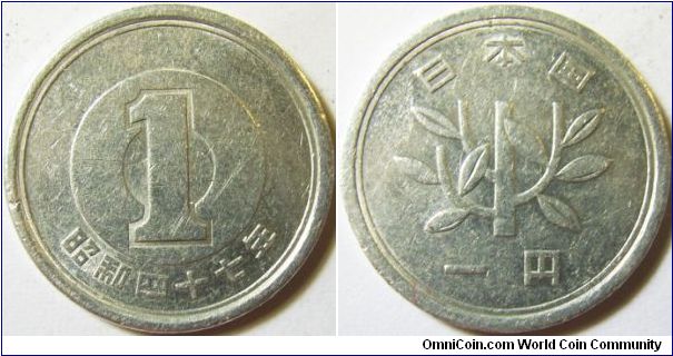 Japan 1972 1 yen. Special thanks to Shimarisu.