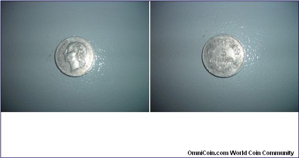 Aluminum 5 Franc Coin