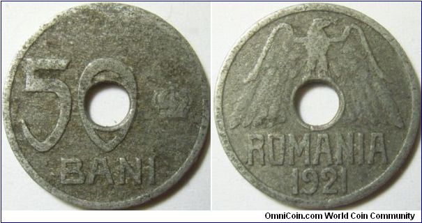 Romania 1921 50 bani. Special thanks to Banivechi!