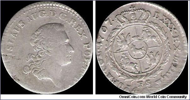 4 Groschen (1 zloty) 1767 FS