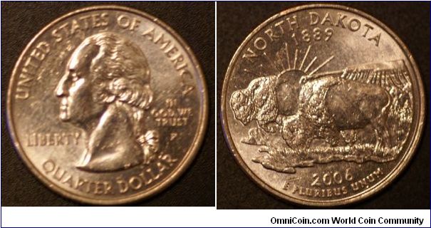 North Dakota State Quarter P Mint Mark