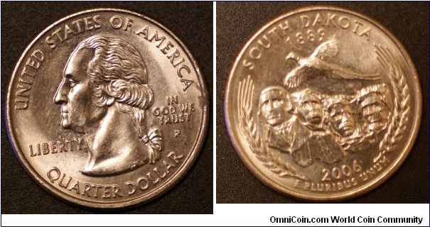 South Dakota State Quarter P Mint Mark