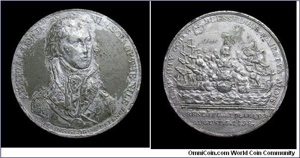 Battle of the Nile (Nelson).
Medal - Mm 38 - White metal