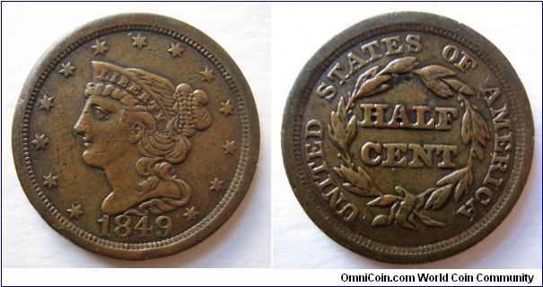 Coronet Head half cent.