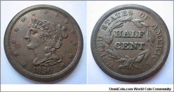 Coronet Head half cent.