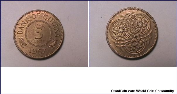 BANK OF GUYANA
FIVE CENTS