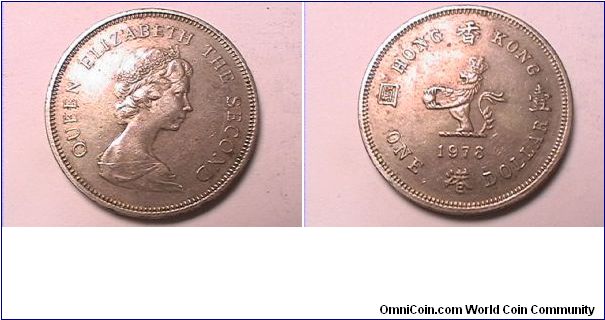 QUEEN ELIZABETH THE SECOND
HONG KONG ONE DOLLAR
copper nickel