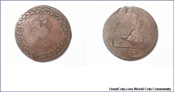 HALF PENNY TOKEN
copper