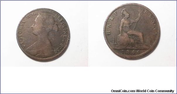 VICTORIA DG BRITT REG FD
HALF PENNY
bronze