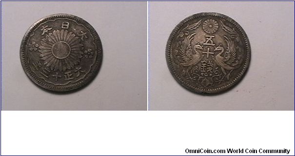 50 SEN
TAISHO 13TH YEAR
0.7200 silver