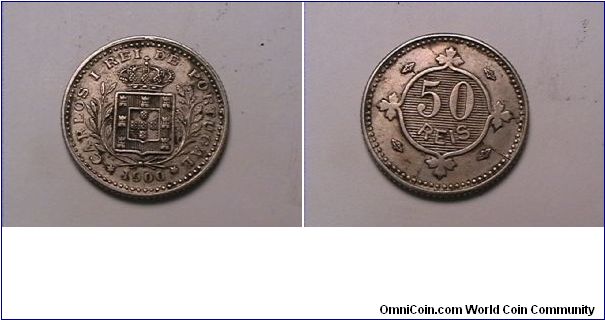 CARLOS I REI DE PORTUGAL
50 REIS
copper nickel