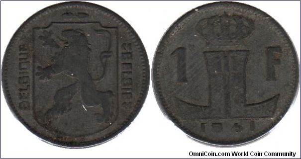1 Franc - German occupation - French Legend