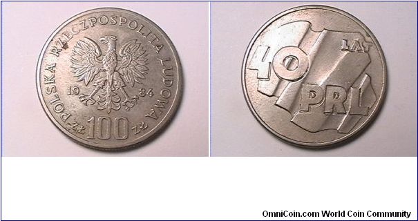 POLSKA RZECZPOSPOLITA LUDOWA
100 ZLOTYCH
copper nickel