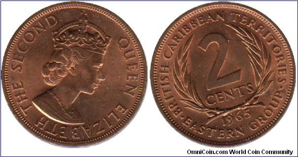 British Caribbean Territories 2 cents