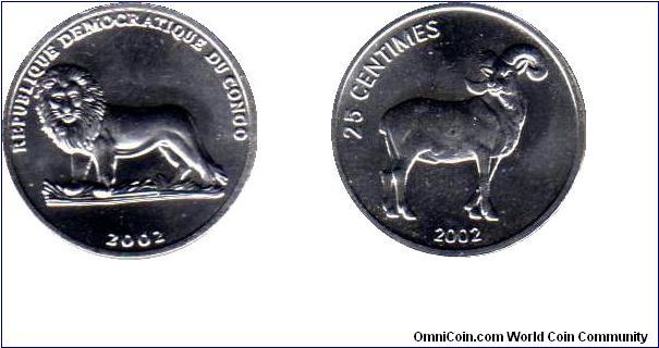 Congo Democratic Republic 25 centimes - ram