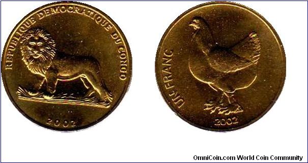 Congo Democratic Republic 1 Franc - chicken