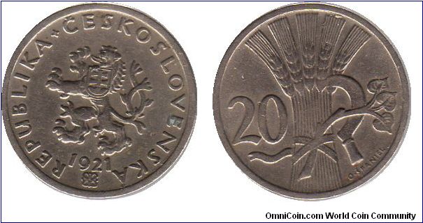 Czechoslovakia - 20 haleru