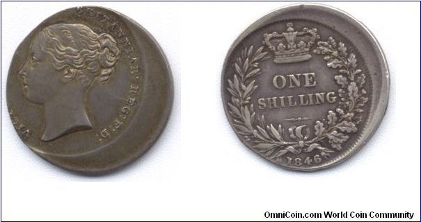 An off-center Victoria YH shilling