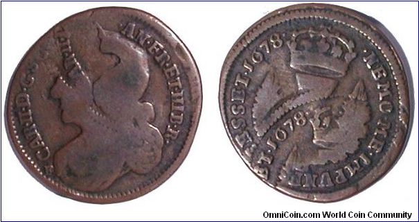 A doublestruck Charles II 6d.
