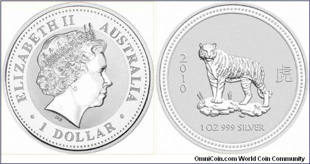 Year of the Tiger, one ounce silver bullion coin from Perth Mint, Western Australia. Awaiting delivery of first shipment already!