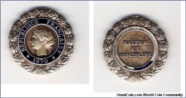 Not sure what year.
I think it a french medal of some sort