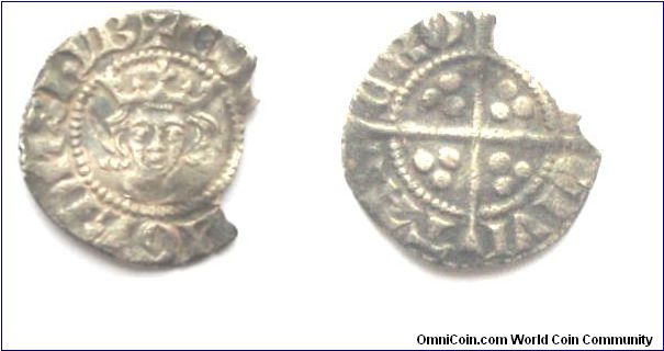 Edward I Penny
York Mint
As minted but with a segment broken off.