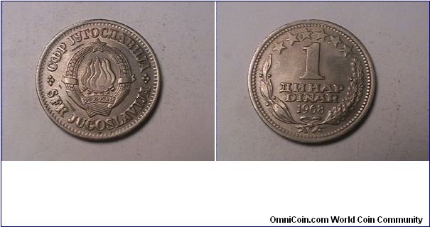 SFR JUGOSLAVIJA
1 DINAR
copper nickel