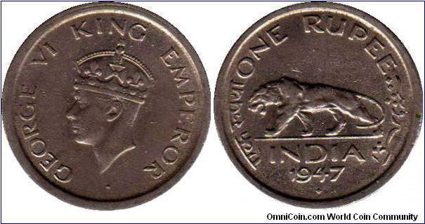 British India 1 Rupee